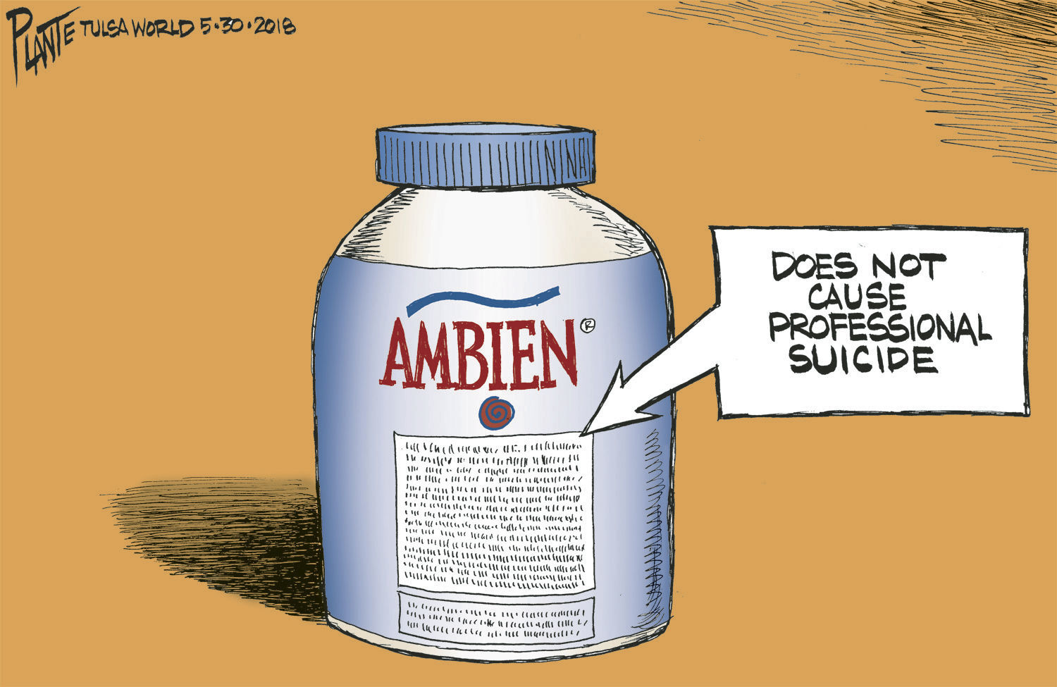 Bruce Plante Cartoon: Roseanne and Ambien